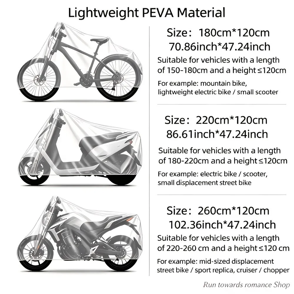 Universal Motorcycle Cover Waterproof Dustproof Anti-Scratch All Season Full Coverage for Honda Yamaha Suzuki Kawasaki