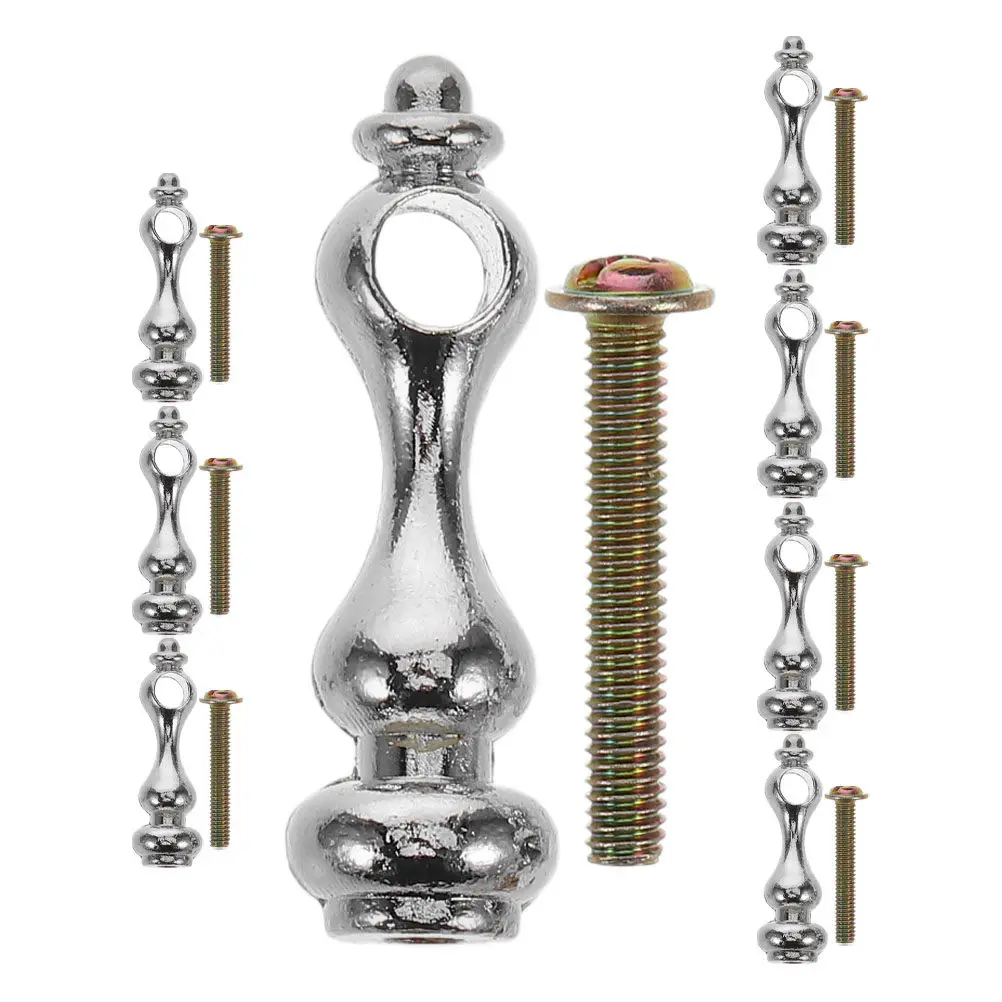 8Pcs Cabinet Railing Post End Cap Glass Railing Connector for Wine Cabinet Dining Cart Furniture Hardware Metal Handrail Bracket