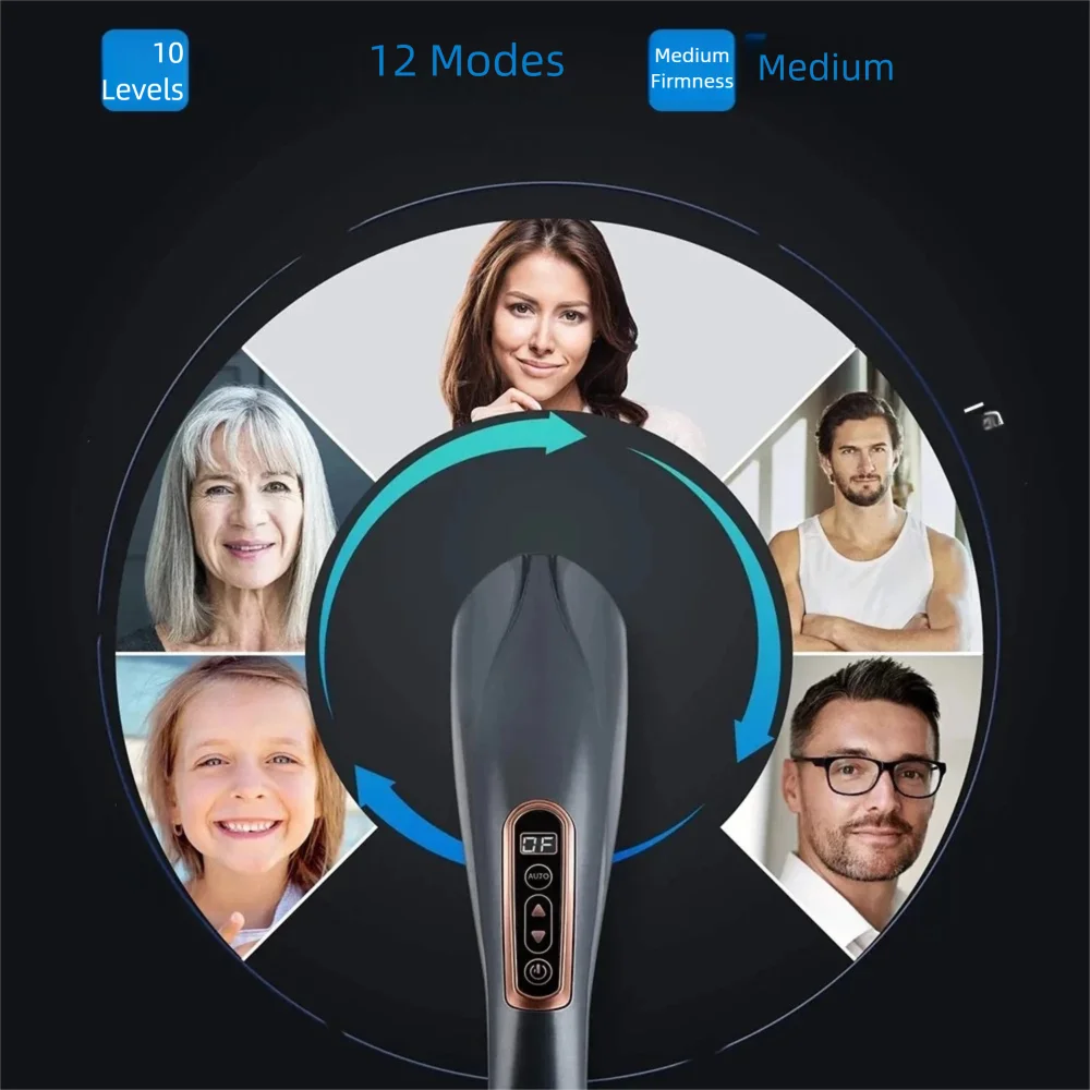 رؤوس تدليك مختلفة مدلك لاسلكي متعدد الأغراض تدليك الوخز بالإبر عصا تدليك محمولة باليد مطرقة الاهتزاز #2