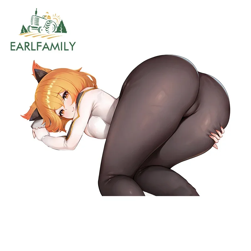 

EARLFAMILY 13cm X 8.8cm For Hololive Furry Black Stockings Car Sticker NSFW Personality Decal Scratch-Proof Big Booty Graphics