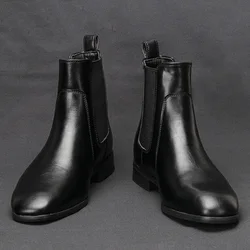 40 ~ 46 Chelsea Boots Men 2024 Marka Wygodne modne skórzane buty męskie#KD431