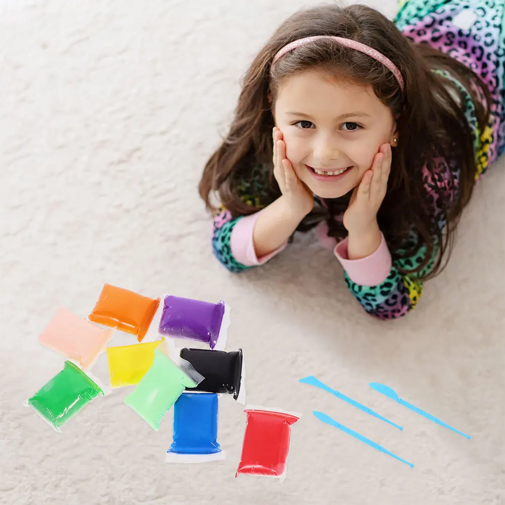 Argile à modeler sèche à l'air pour enfants, 48 pièces, argile colorée douce, Non collante, réutilisable, artisanat de bricolage, Kit de modélisation de molécule pour enfants