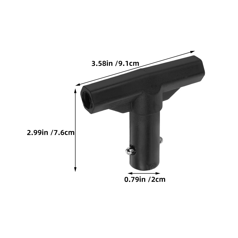 4 pces em forma de t trampolim pólo conector tubo manga capa para substituição de gabinete resistente uv fácil instalar quintal
