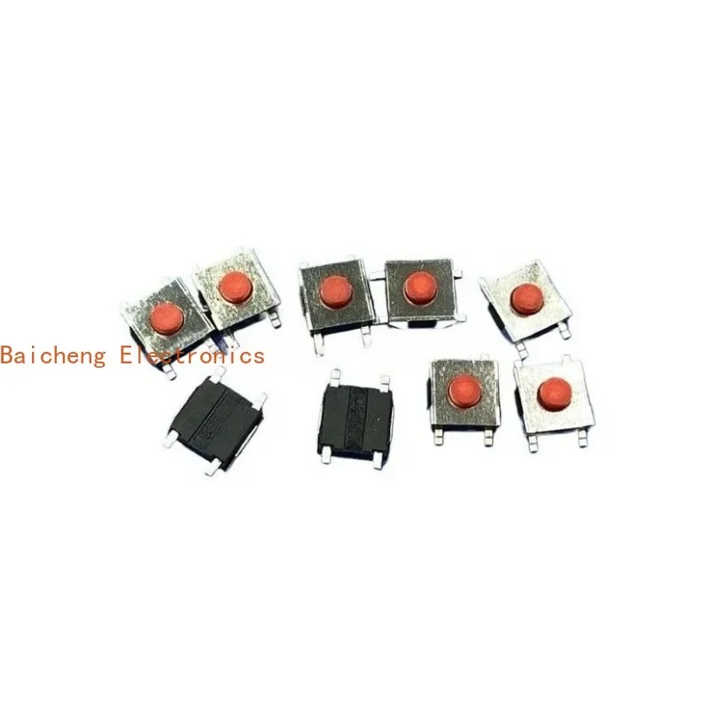 500PCS SMT 4-pin 6 * 6 * 3.1mm, lightly touch  red head button switch for micro adjustment