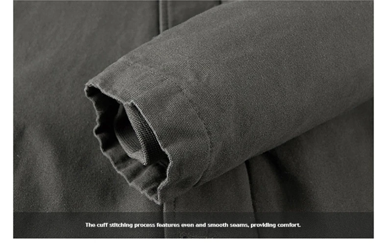 Kaltes Wetter im Freien, verdickt, winddicht, warm, für Herren, Baumwolle, gepolstert, mit Kapuze, Streetwear, modisch, lässig, Parka, Wintermantel – Detail 16