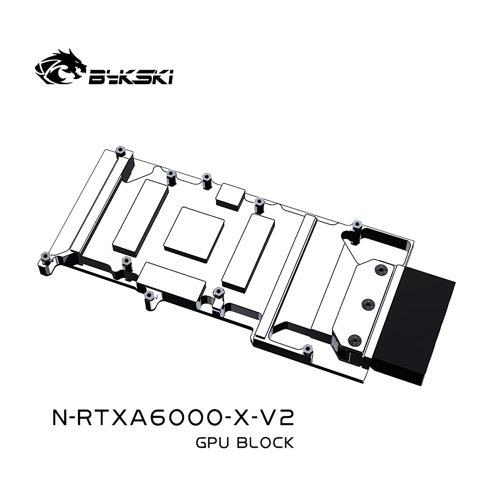 Bykski Full Cover Water Cooling All Metal GPU Block for NVIDIA A6000 N-RTXA6000-X-V2