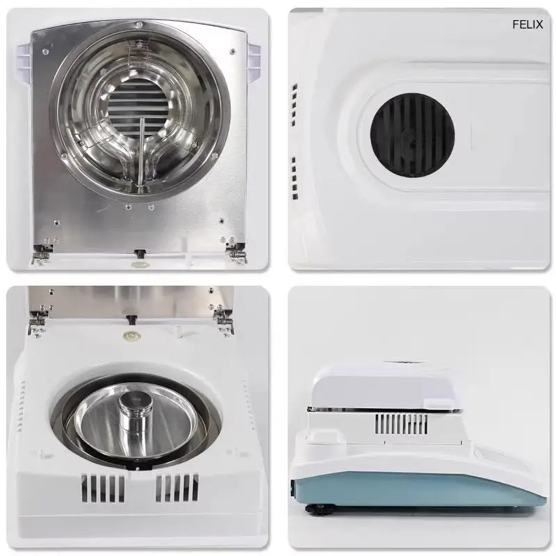 Fast Shipping Automatic Halogen Heating Moisture Meter Analyzer, Rapid Analyzer, Tea, Grain, Feed, Corn, Plastic, 50g, 0.005