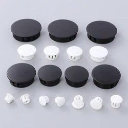 5mm 8mm 10mm 13mm-50mm Black/White Nylon Round Snap-on Plug Plastic Hole Caps Blanking End Caps Seal Stopper