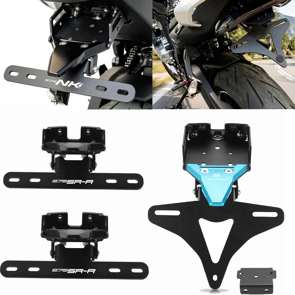 

675 SRR 675SRR License Plate Holder Bracket For CFMOTO 675SR-R 675NK 675SR SS 2024 2025 2026 Rear Tail Tidy Fender Eliminator