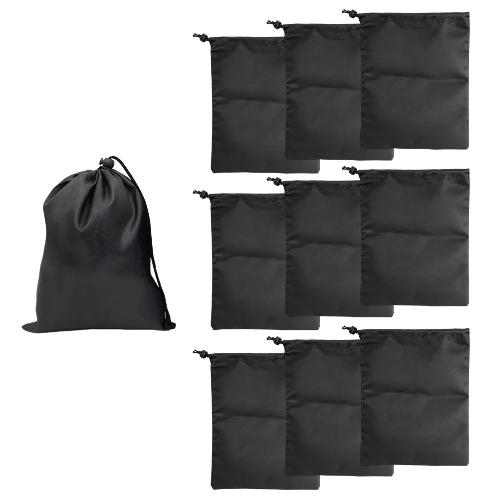 10pcs Portable Oxford Cloth Drawstring Storage Bag Waterproof Fabric Drawstring Pouch Ditty Bag Home