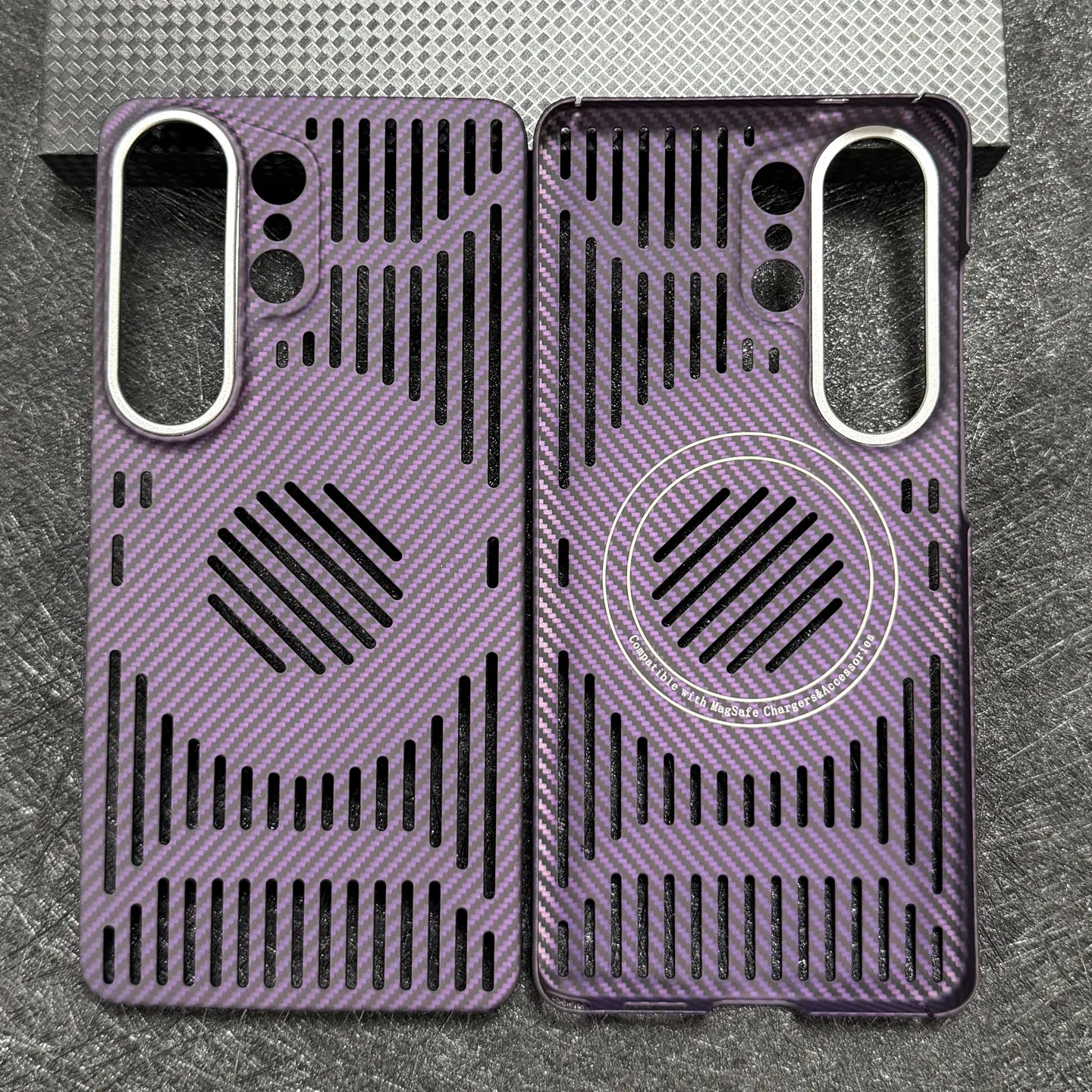 Hollowed-Out Aramid Kevlar Magnetic Fashion Case for Samsung Galaxy S26 Ultra Carbon Fiber for Magsafe Cover for Galaxy S26U ﻿
