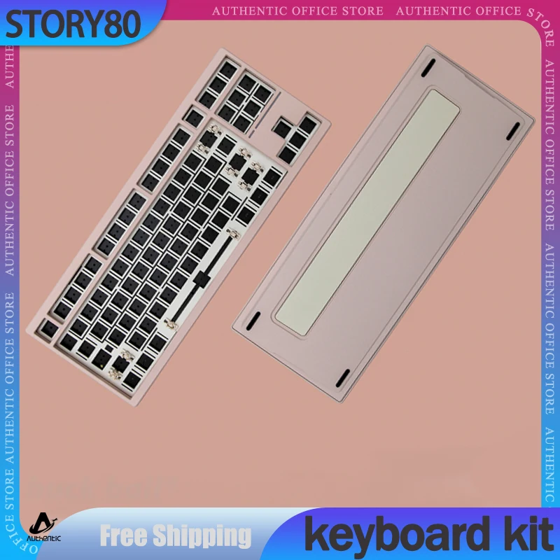 Story80 Mechanical Gamer Keyboard Kits 3 Mode 2.4G Bluetooth Wireless Keyboard Kit Rgb Custom Office Gaming Keyboard Kit Gifts