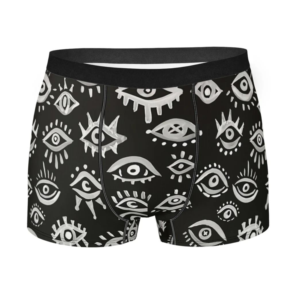 

Mystic Eyes White on Black Underpants Breathbale Panties Man Underwear Sexy Shorts Boxer Briefs