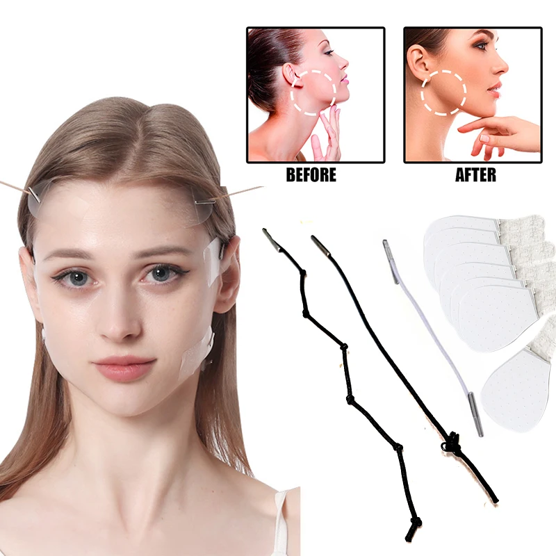 Thin Face Stickers Set V-Shape Face Line Lift up Sagging Skin Neck & Eye Invisible Double Chin Adhesive Tape 1/2 Options Availab