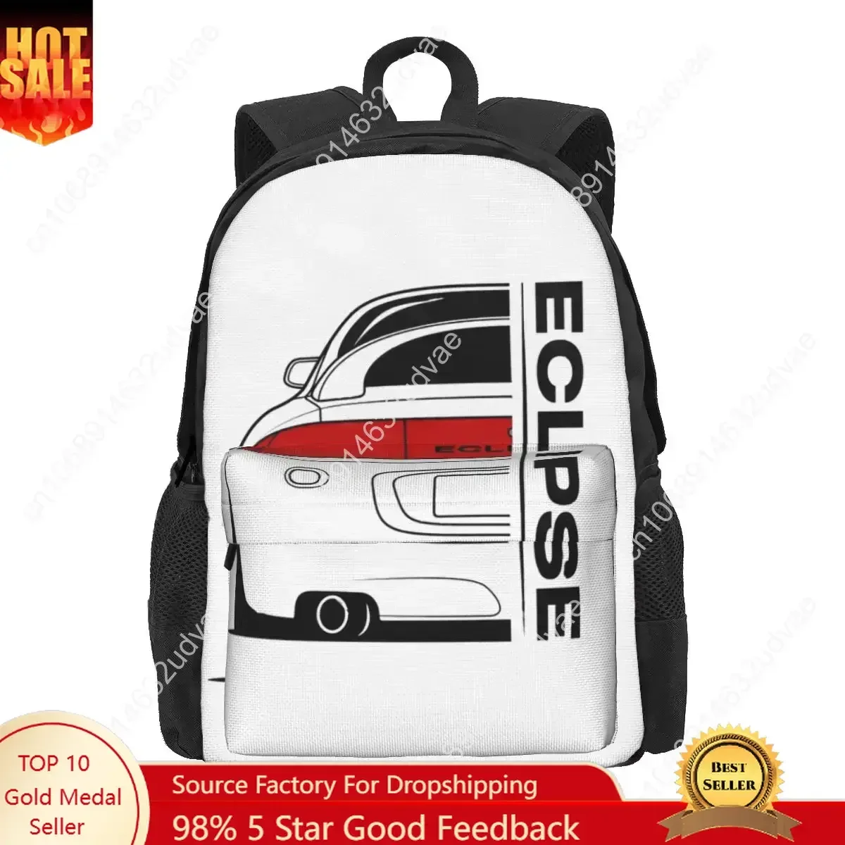 Eclipse 2G DSM Red (6) Backpacks Bookbag Students School Bags Cartoon Travel Rucksack Shoulder Bag Large Capacity