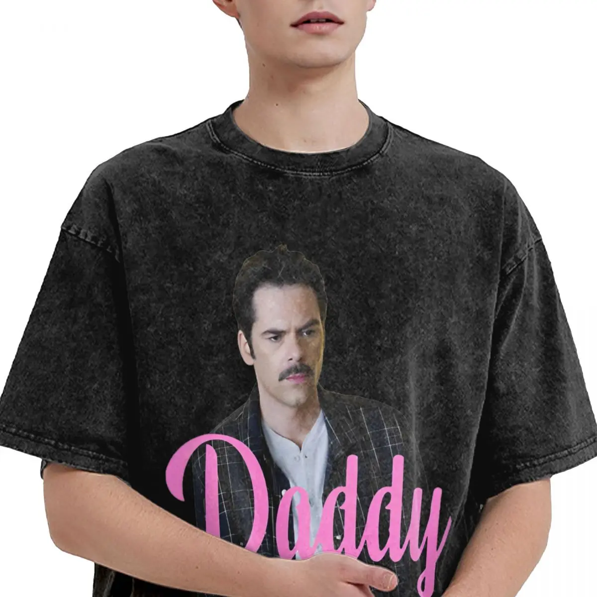 Daddy Charlie Swan Twilight T Shirt Hip Hop Washed Cotton Harajuku T-Shirts TV Movie Star Novelty Men Women Tops Streetwear Tee