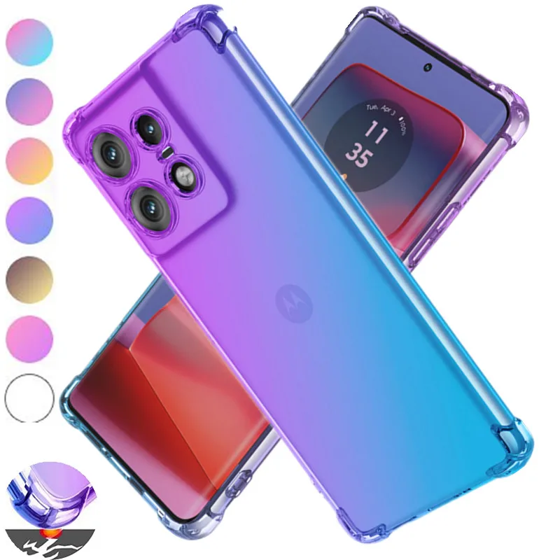 Shockproof Gradient TPU Case for Motorola Moto Edge 50 Pro Edge 50 Neo Fusion Ultra Protective Cover Funda Coque