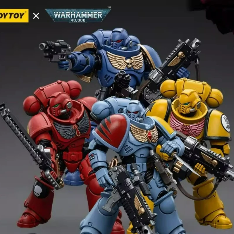 

JOYTOY Warhammer 40K Ultramarines Imperial Fists Space Wolves Blood Angels Intercessors 1:18 Action Figure Model Toy Boy Gift