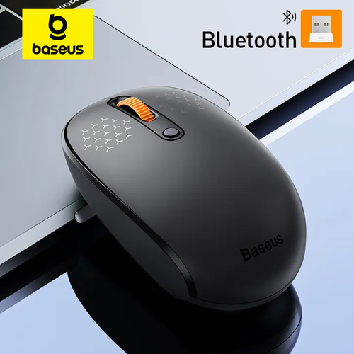 Baseus F01B Mouse Wireless Bluetooth 5.0 Mouse 1600 DPI Silent Click For MacBook Tablet Laptop PC Gaming Accessories 2.4G Mouse - View 1 Baseus F01B Mouse Wireless Bluetooth 5.0 Mouse 1600 DPI Silent Click For MacBook Tablet Laptop PC Gaming Accessories 2.4G Mouse - View 1