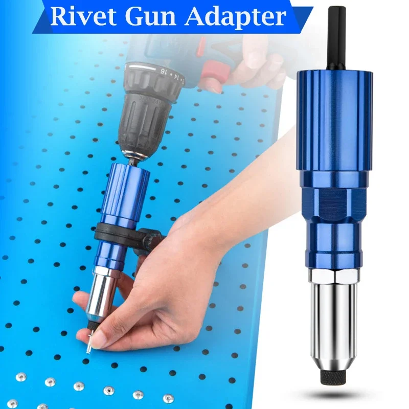 2.4mm-4.8mm Electric Rivet Gun Adapter Kit Rivet Nut Gun Drill Connector for RivetTool Insert Nut Pull Rivet Tools Accessories