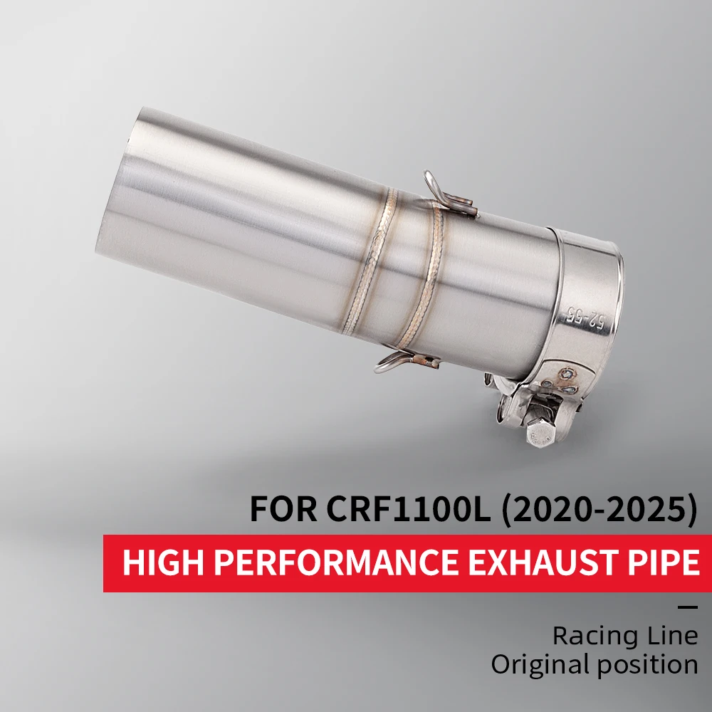 

Motorcycle Exhaust Middle Link Pipe Section Adapter Connect for CRF1100 CRF1100L 2020-2025 Fits 51MM Muffler