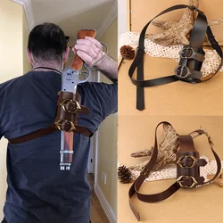 Brown Medieval One shoulder Retro Sword Shoulder Back Sheath Holder Adjustable Warrior Costume Protective Case Sword