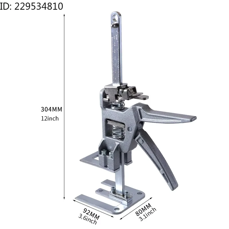 2 pcs Labor Saving Arm Jack 12 Inch Drywall Lift Wall Tile Locator 0-145 mm Height Adjuster Multi-Function Cabinet Jack Board
