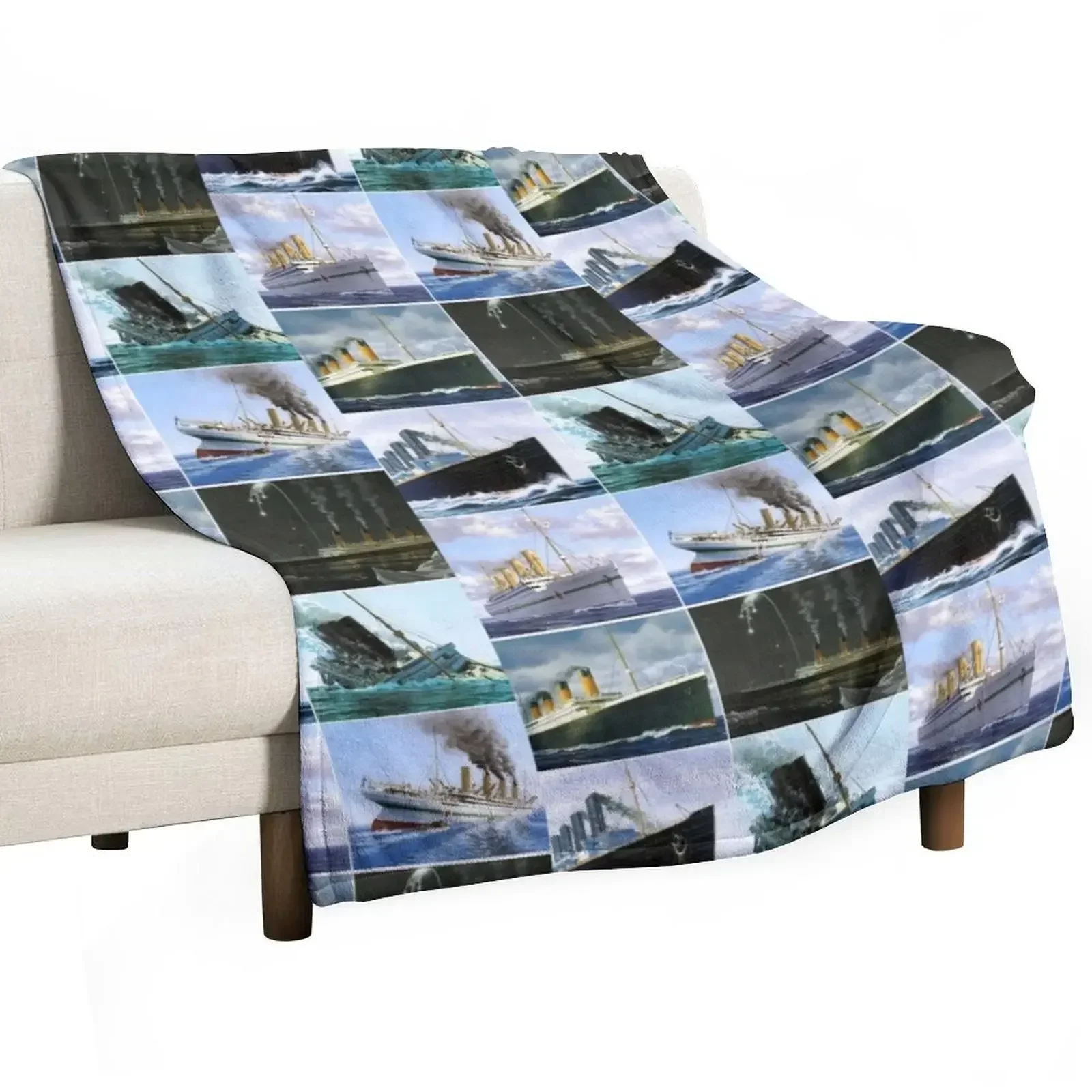 Titanic,iceburg,white star star liners,ship Throw Blanket Baby Decoratives manga for babies Blankets