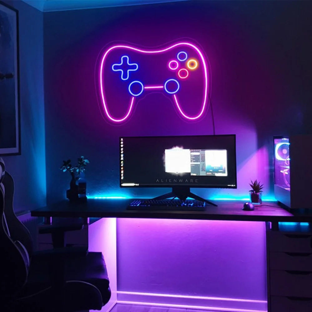 Custom LED Neon Sign Night Light Teen Room Kid's Baby Bedroom Gaming Room Decoration Neon Lights Internet Cafe Wall Decor Lamp