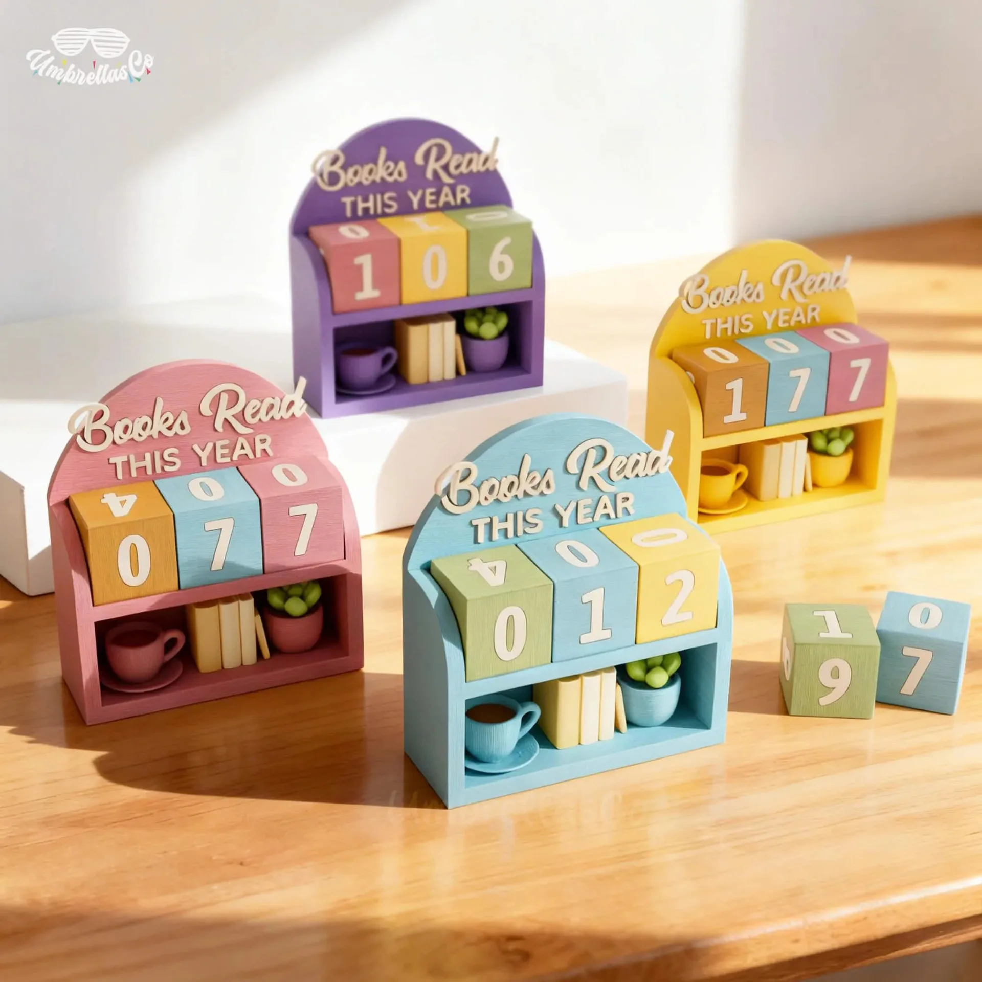 Wooden Annual Reading Count Display - 