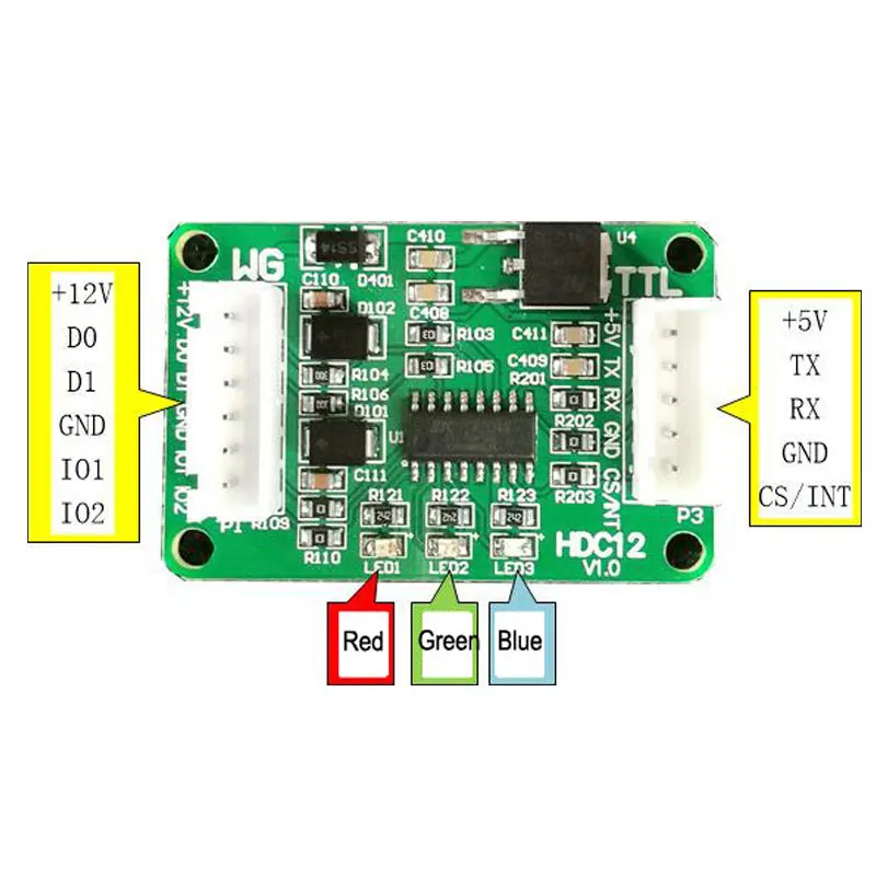 

Wiegand Format To TTL Embedded Module Wiegand WG26/34 And TTL Bidirectional Transfers Customizable