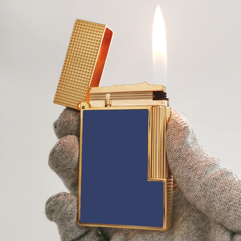 

2025 New L2 Gas Lighters Brass Lacquer Luxury Tobacco Smoking Cigarette Tools Men Gifts Collections Dropshipping