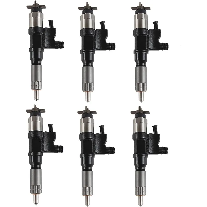 

6PCS Diesel Fuel Injector 095000-6366 For Denso Isuzu 6HK1 4HK1 4HK1-TCC 4HK1-TCS 5.2L Engine Forward FRR FTR FSR FVR FSS Trucks