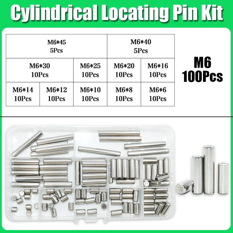 304 zylindrischer Edelstahls tift m1 m 1,5 m 1, 5 m3 m4 m5 m6 m8 Position ierungs dübels atz Feste Sicherungs stifte Wellen befestigung Metall Voll stange – Detail 7