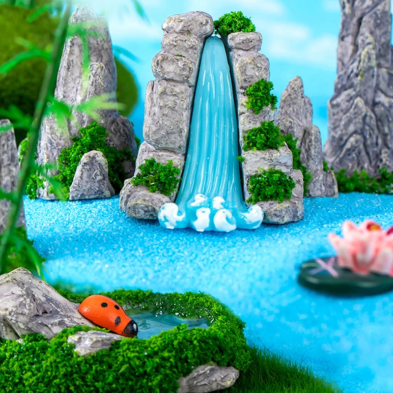 Creative Mini Mountain Rocks Resin Crafts Mountain View Fish Tank Decoration Mushroom Pool Aquarium Landscape Ornament