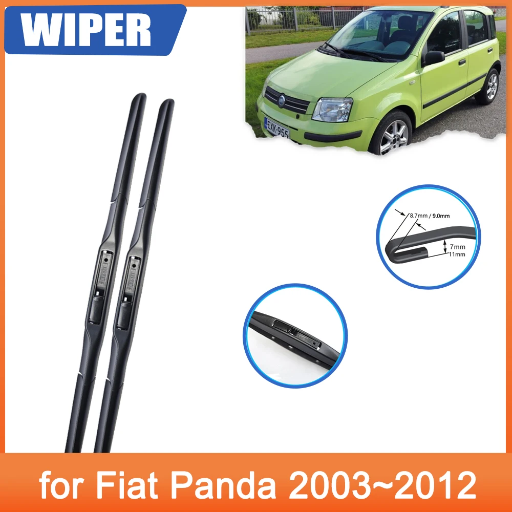 

Wipers Blades for Fiat Panda Classic Mk3 2003~2012 2011 2010 2004 169 Accessorie Front Windscreen Window Winter Brushes Cleaning