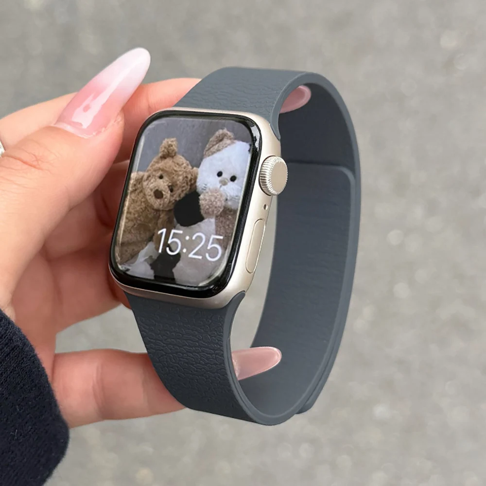 Magnetisches Silikonarmband für Apple Watch Band Ultra 3 2 49 mm Armband iWatch Serie 11 10 9 8 7 SE 6 5 4 46/45/44/42/41/40 mm