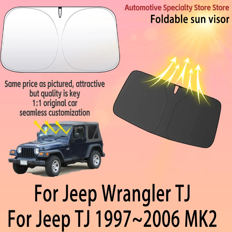 

For Jeep Wrangler TJ Jeep TJ 1997~2006 Front Windshield Sunshade Privacy curtain Car Sun Visor High quality Auto Heat Accessorie