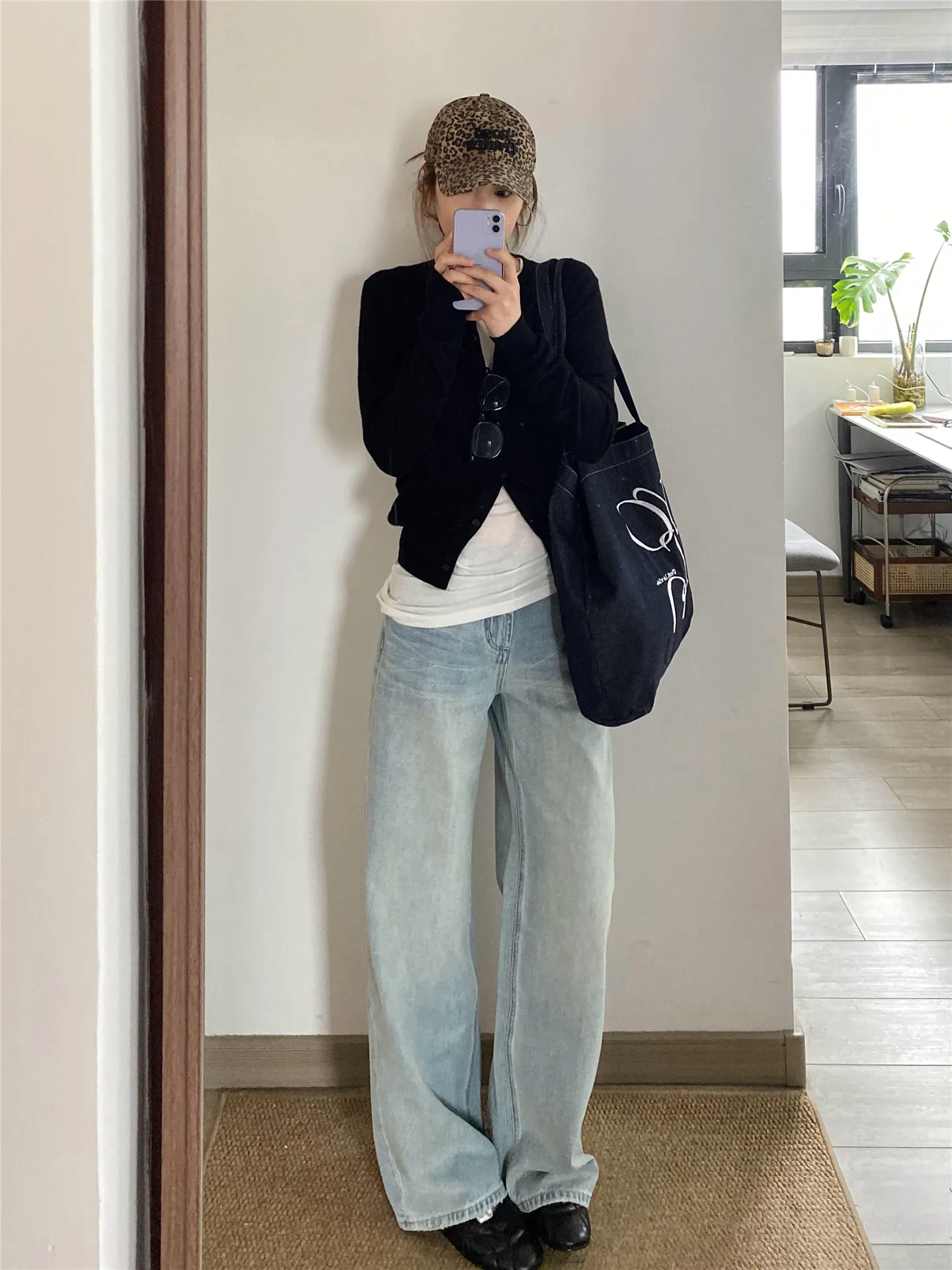 

American Retro Light Low Waist Wide Leg Jeans Women's Spring Loose Drapey Tall Extended Casual Straight Leg Pants