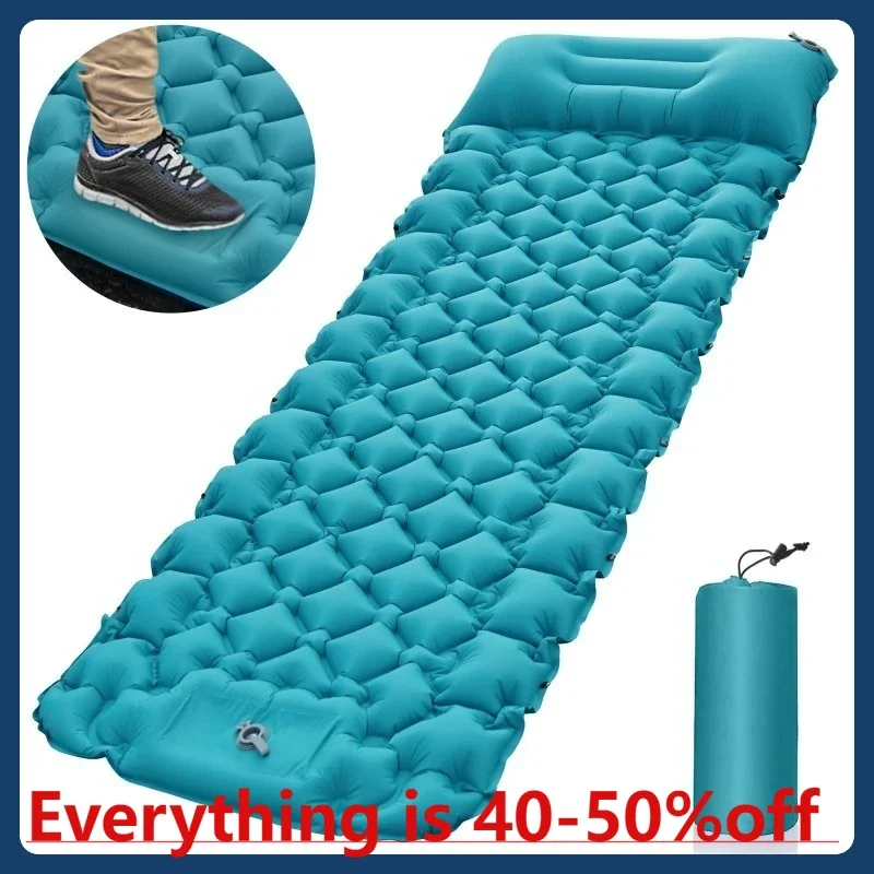 Luz en los pies, transporte para acampar al aire libre, colchón inflable, descanso para el almuerzo, colchoneta para dormir, tienda de campaña para coche