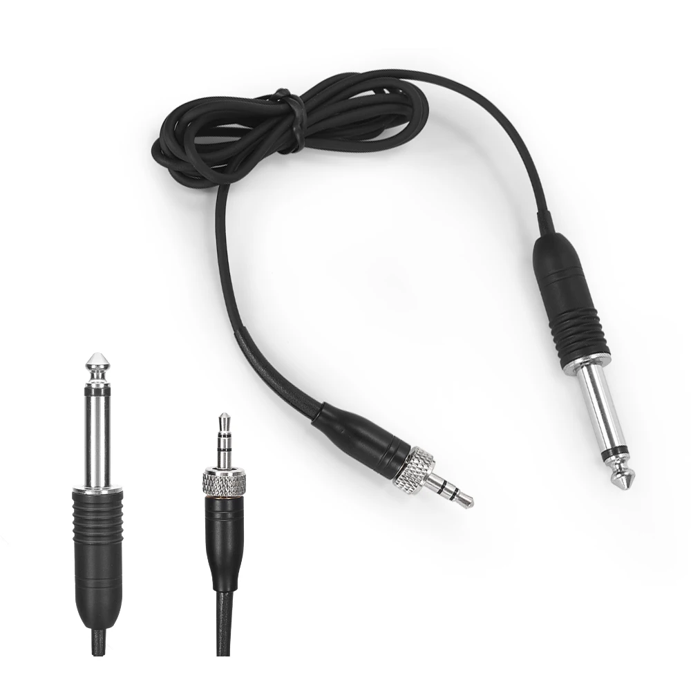 Iiimymic Guitar Bass Cable Instrument Music Cable 3Pin 4Pin 3.5mm Jack to 1/4 6.5mm for Shure AKG Sennheiser Wireless Bodypack