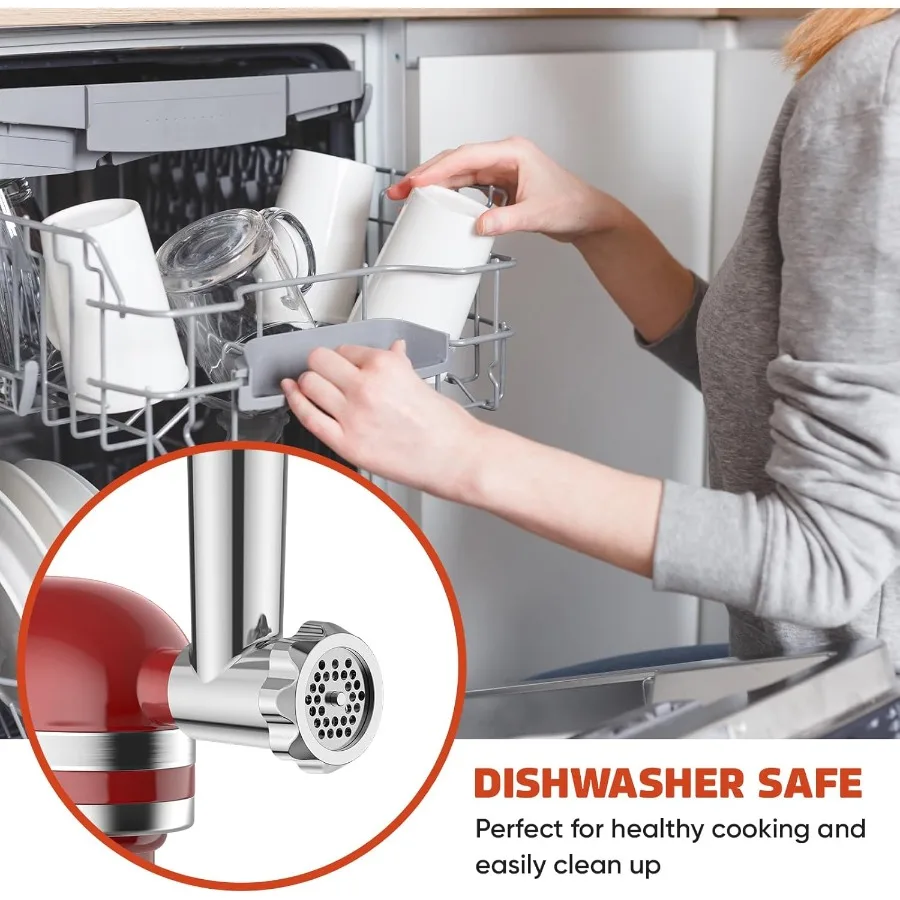 スタンドミキサー用ステンレス製ミートグラインダーアタッチメント：多用途ソーセージスタッファー、バーガープレス、家庭用ミートグラインダー