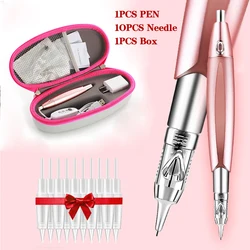 Microblading Charme Princesse Permanent Makeup Machine Kit Eyebrow Lip Tattoo Digital Pen MTS Beauty Supply with 10Pcs Needles