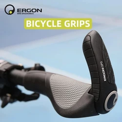 ERGON Mountain Bike Handlebar Grips GP1 GP3 GP5 Bicycle Bar End Mount Clamp Handle Grip Ergonomics Rubber Road Cycling Lock Grip