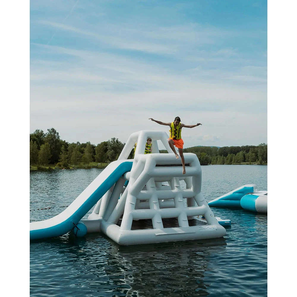 Factory Direct Inflatable Water Slide, Outdoor Aquatic Park Slide for Pool Lake Sea, Inflatable Play Slide for All Ages