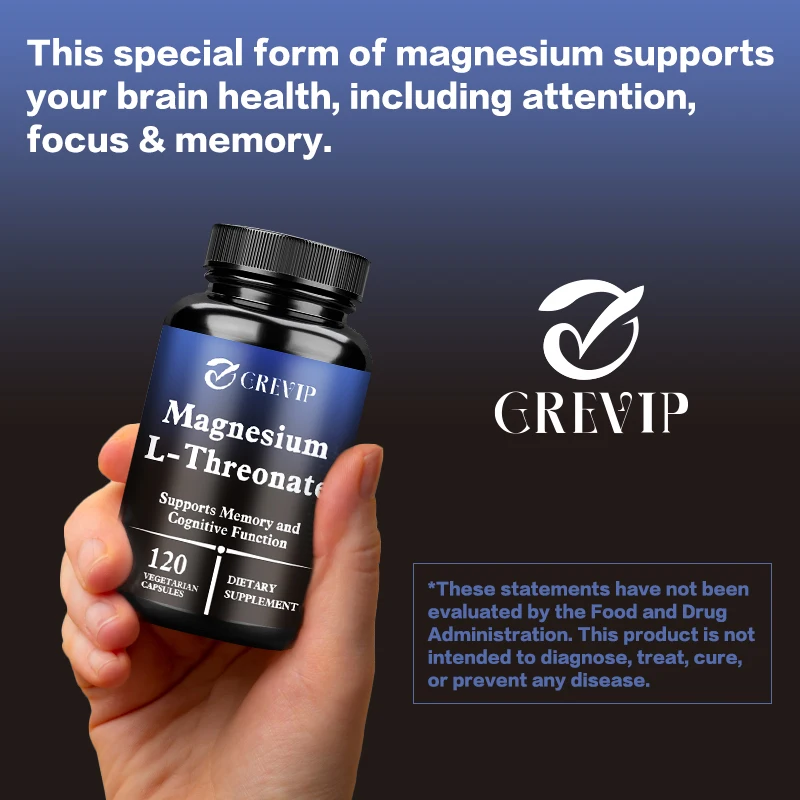 Magnesium L-Threonate Supplement – Promotes Brain Health, Improves Memory and Concentration