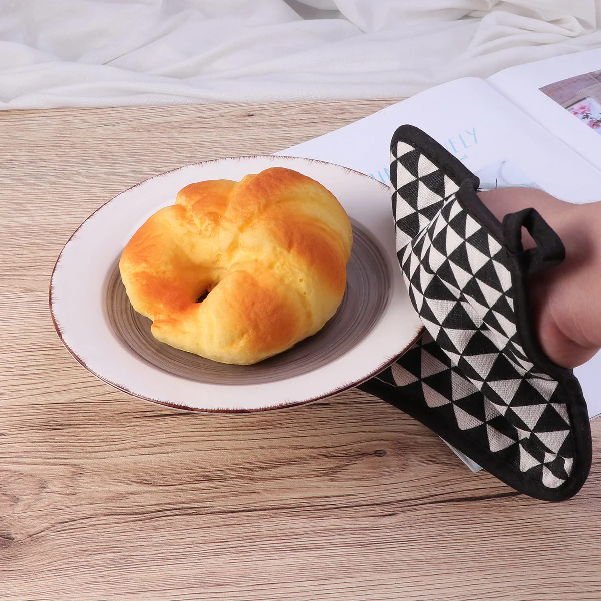 

3 шт., хлопковые и льняные толстые термостойкие подставки для кастрюль, настольная подставка для столовых приборов, изоляционная подставка для приготовления пищи, микроволновой печи, выпечки, кухни