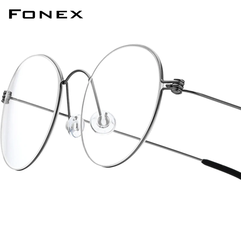 FONEX B Titanium Glasses Frame Women Brand Design Eyeglasses Men Korean Denmark Ultralight-Weight Morten Screwless Eyewear 7510