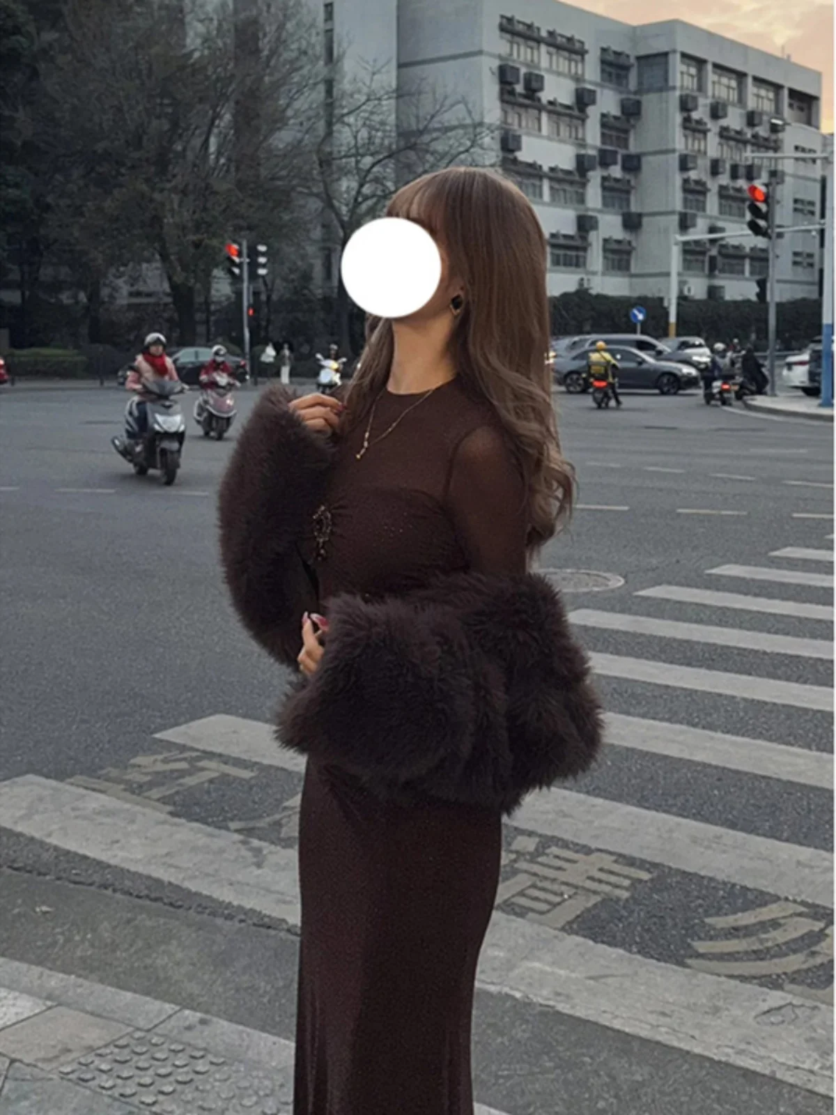 Retro Chic Burned Diamond Microscopic Mesh Niche Fishtail Skirt For Women Sexy Folds Slim Dress Party Prom Vestidos Summer Robe