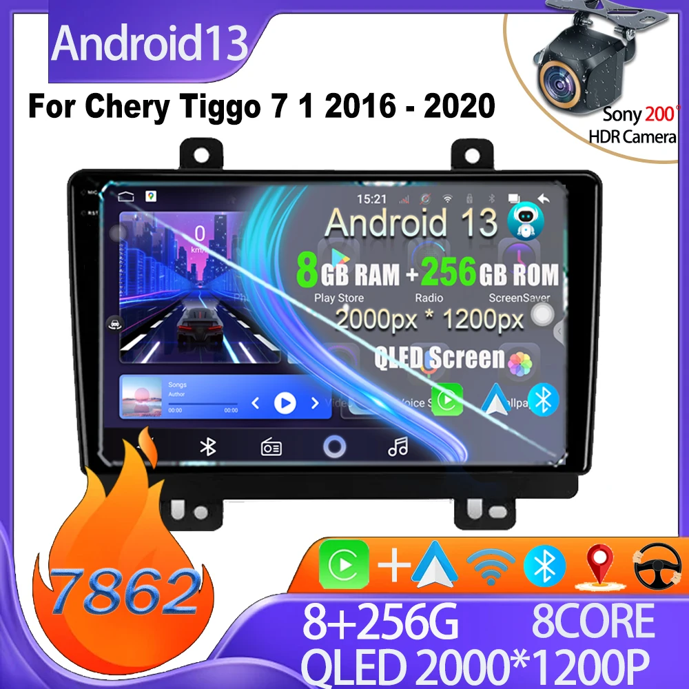 

Android 13 для Chery Tiggo 7 1 2016 - 2020 Carplay Android Авто No 2din DVD интеллектуальная система GPS навигация Bluetooth 8 ядер